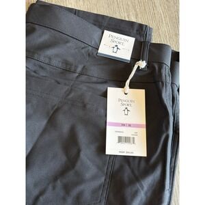 Original Penguin Sport Golf Pants Men 38x30 Caviar Black Moisture Wicking NWT